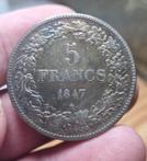 België. Leopold I (1831-1865). 5 Francs 1847 Patina
