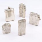 Verzameling - Vesta doosje (5) - .925 zilver, .833 zilver,, Antiek en Kunst