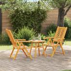 vidaXL Tuin Bistro Set 3 pcs Bruin Massief acaciahout, Tuin en Terras, Tuintafels, Verzenden, Nieuw