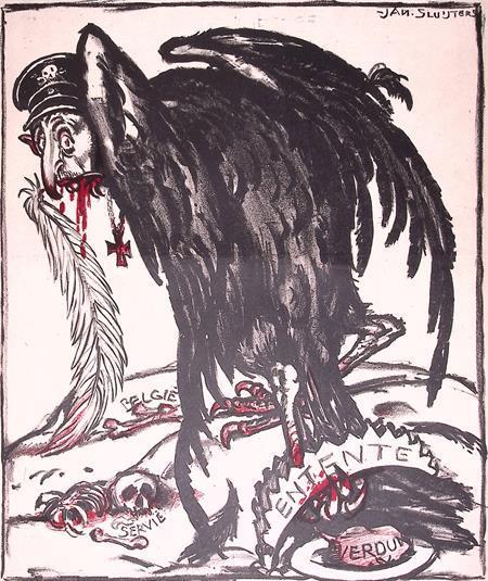 Prins Wilhelm als moordlustige adelaar op spotprent, Boeken, Tijdschriften en Kranten, Nieuw, Verzenden