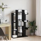 vidaXL Boekenkast Zwart Eiken 86x25,5x140 cm Bewerkt Hout, Verzenden, Nieuw