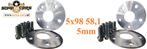 Spacers 5mm Alfa Fiat Opel 5x98 58.1 Spoorverbreders, Ophalen of Verzenden