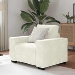vidaXL Sofastoel Crème 60 cm Fluweel, Verzenden, Nieuw