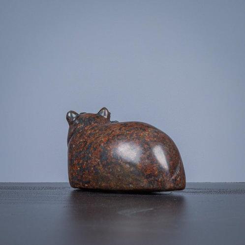 Randgandi Mazarog - Figure - Nijlpaard - Pierre serpentine, Antiek en Kunst, Curiosa en Brocante