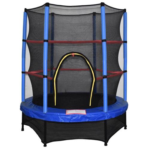 Veilige trampoline met net - Blauw - 140 cm - Geschikt vo..., Kinderen en Baby's, Speelgoed | Buiten | Trampolines, Nieuw, Ophalen of Verzenden