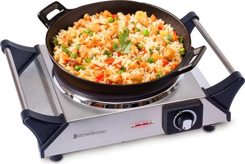 Tweedekans | KitchenBrothers Elektrische Kookplaat - 1 Pits, Elektronische apparatuur, Kookplaten, Ophalen of Verzenden