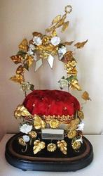 Standaard - Antique bridal chair - Fluweel, Verguld, Metaal,