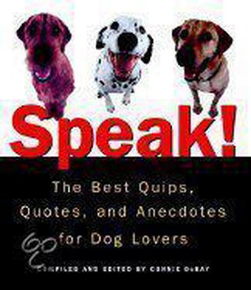 Speak! 9780452282056, Livres, Livres Autre, Envoi