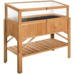tectake Hoge plantenbak met plank en kweekopzet 119x57x124cm, Tuin en Terras, Verzenden, Nieuw