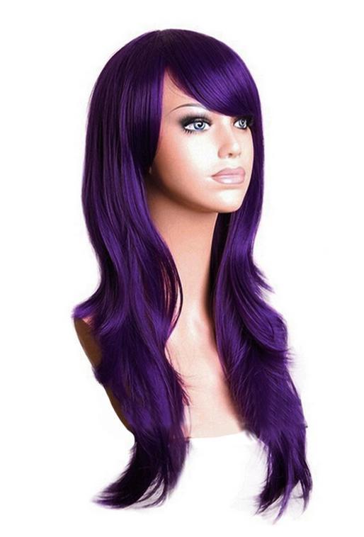 Luxe Lange Paarse Pruik Zeemeermin Donkerpaarse Mermaid Lang, Kleding | Dames, Carnavalskleding en Feestkleding, Nieuw, Ophalen of Verzenden