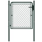 vidaXL Poort 100x100 cm staal groen, Tuin en Terras, Verzenden, Nieuw