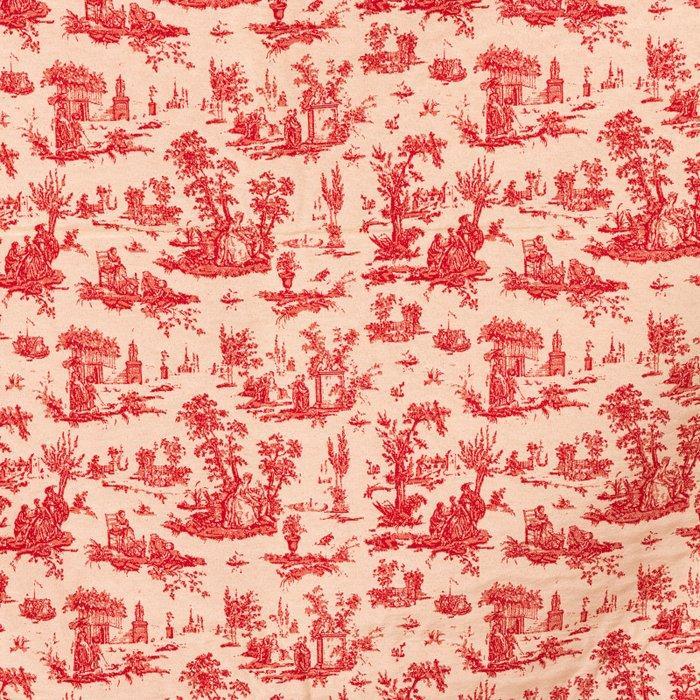 BA073 - Toile de Jouy Gobelin Rosso – Zware stof voor, Antiquités & Art, Tapis & Textile