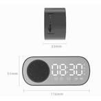 Alarm Klok Speaker - Spiegel FM Radio LED Snooze Wekker -, Nieuw, Verzenden