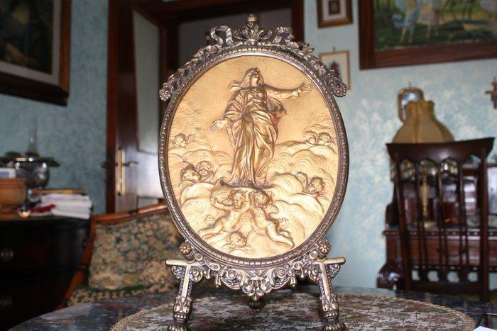 Icoon - Assunzione di Maria Vergine - 55 cm - Verguld brons, Antiek en Kunst, Antiek | Boeken en Manuscripten