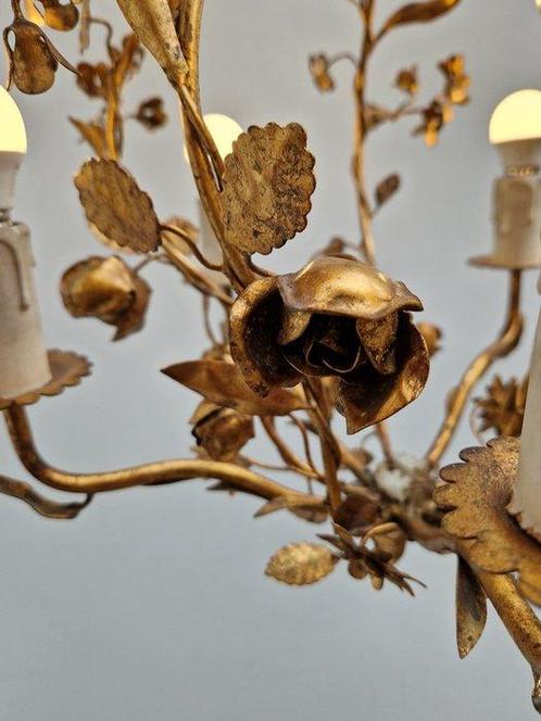 Exceptionele vergulde Bloemen Chandelier - Kroonluchter -, Antiek en Kunst, Antiek | Meubels | Stoelen en Sofa's