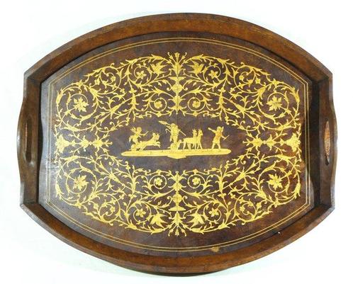 Dienblad - Hout, Antiek en Kunst, Antiek | Meubels | Tafels