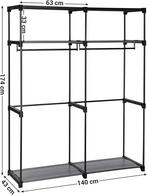 Open kledingkast - kledingrek - 43x138x182 cm -, Kleding | Dames, Kledingrekken, Verzenden, Nieuw
