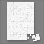 Puzzle blanc, blanc, dim. 15x21 cm, 16 pièce/ 1 Pq. [HOB-951