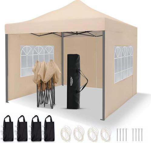NIVADA Opvouwbaar Easy Up Partytent XL - 3x3m - Feesttent, Caravans en Kamperen, Tenten, Verzenden