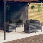 vidaXL 8-delige Loungeset met antracietkleurige kussens, Tuin en Terras, Verzenden, Nieuw, Loungeset