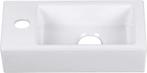 Wastafel - Keramiek - Hangend - 37x18,5 cm - Wit - HOROW, Doe-het-zelf en Bouw, Verzenden, Nieuw