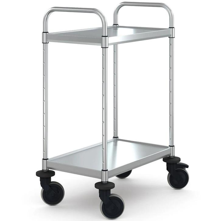 Serveerwagen | VARIOCART | RVS | 2 Niveaus (EN600x400) |, Zakelijke goederen, Horeca | Keukenapparatuur, Nieuw in verpakking, Verzenden