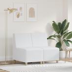 vidaXL Sofa Stoelen 2 pcs Wit 55 x 74 x 82 cm Kunstleer, Verzenden, Nieuw