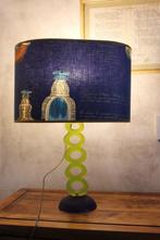 Tafellamp - Lamp met Fornasetti-stof - stof, metaal, hard, Antiek en Kunst, Antiek | Meubels | Stoelen en Sofa's