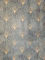 Zeldzame glamoureuze Art Deco stof - 280x300cm - Rombos -, Antiquités & Art, Tapis & Textile