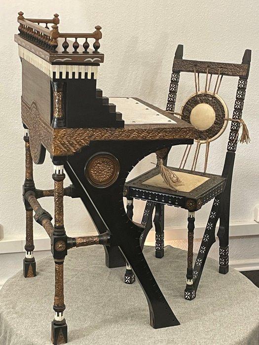 Carlo Bugatti - Secrétaire - Ebbenhout, Eik, Beuken, Antiek en Kunst, Kunst | Designobjecten