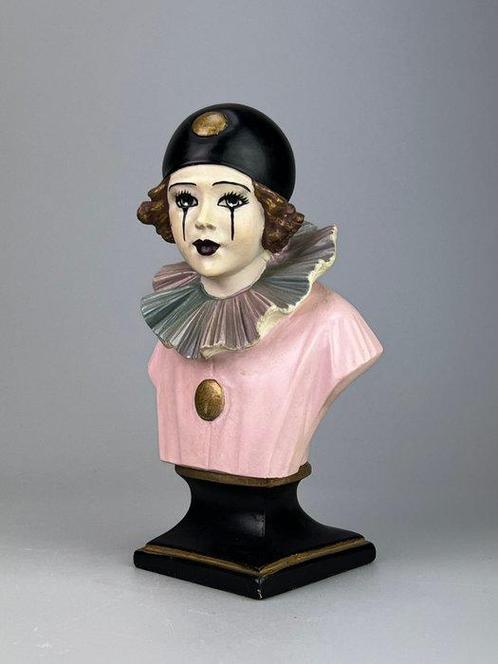 Prof. G. Bessi - Beeld, Maschera di Pierrot - 18 cm -, Antiek en Kunst, Antiek | Glaswerk en Kristal
