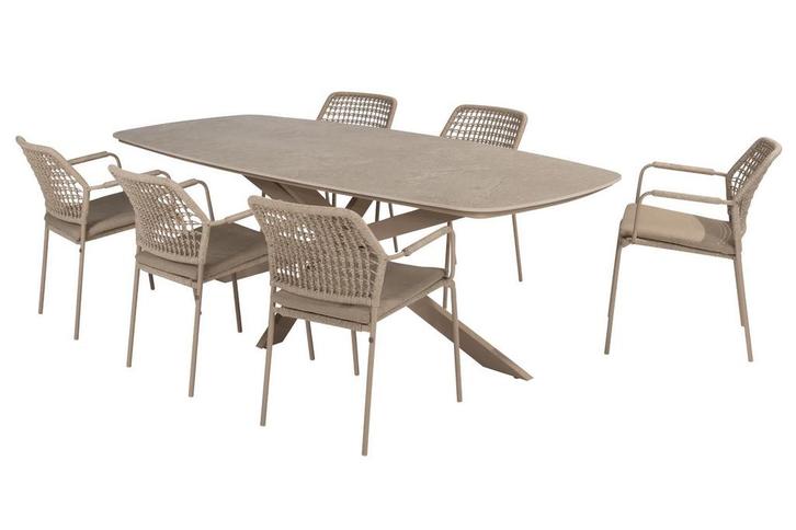 Taste by 4 Seasons Barista tuinset latte met Prado tuintafel, Tuin en Terras, Tuinsets en Loungesets