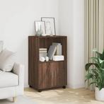 vidaXL Rolkast 55x40x91 cm bewerkt hout bruin eikenkleurig, Huis en Inrichting, Kasten | Dressoirs, Verzenden, Nieuw