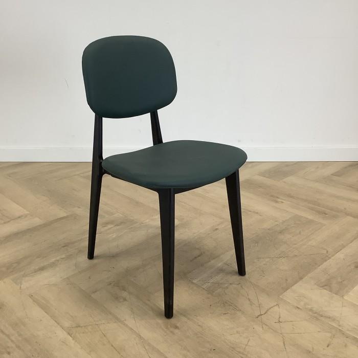 kantinestoel, groen - zwart, Huis en Inrichting, Stoelen, Zwart, Gebruikt, Eén