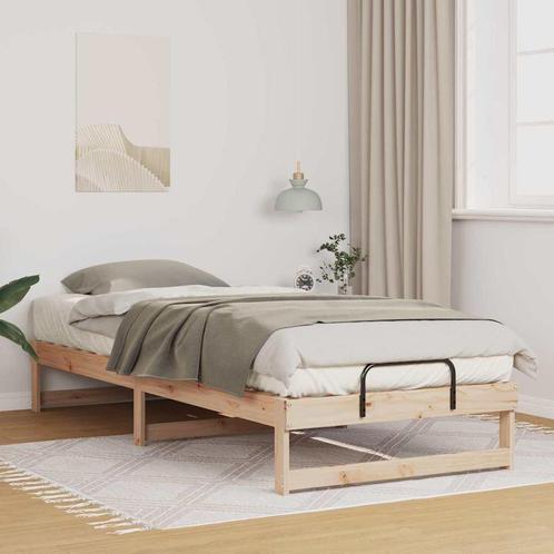 vidaXL Bedombouw met Draaghandvatten Bruin Massief, Huis en Inrichting, Slaapkamer | Bedden, Nieuw, Verzenden