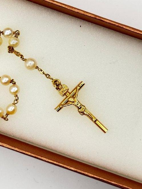 Rozenkrans - 18 kt goud - 1970-1980 - Rozenkrans kroon, Handtassen en Accessoires, Antieke sieraden