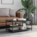 vidaXL Salontafel Zwart Eiken 90 x 49 x 40 cm Bewerkt hout, Huis en Inrichting, Verzenden, Nieuw