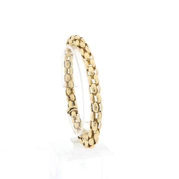 Gouden Mesh schakel armband | 22,5 cm (gouden armband) beschikbaar voor biedingen