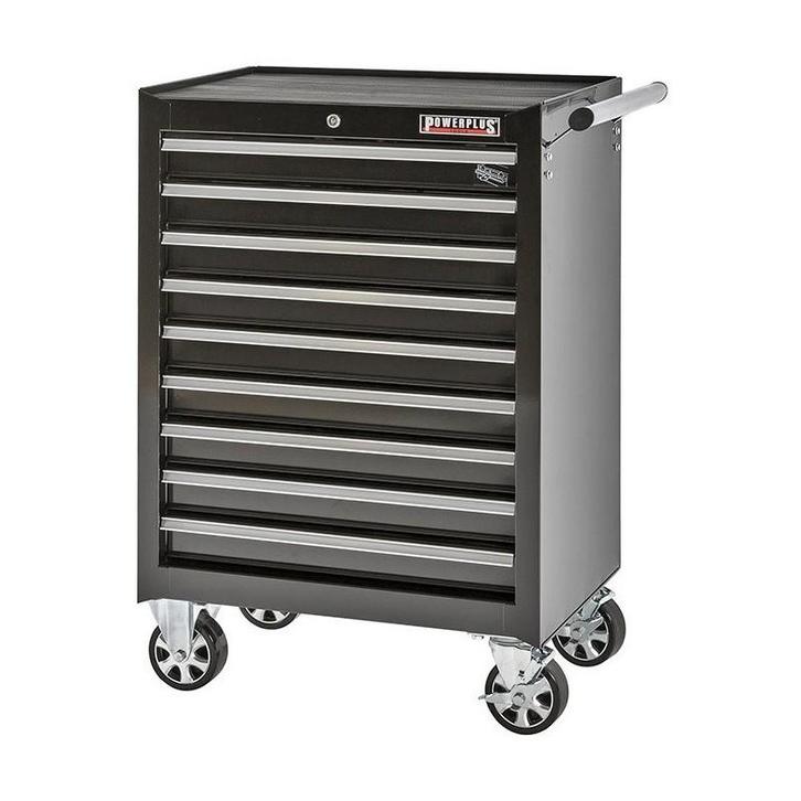 Gereedschapswagen zwart,  6 laden gevuld met gereedschap in, Doe-het-zelf en Bouw, Gereedschapskisten, Ophalen of Verzenden