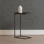 Bijzettafel Mangohout Alys Zwart (set Van 2), Verzenden, Nieuw, Industriële meubels, Overige vormen
