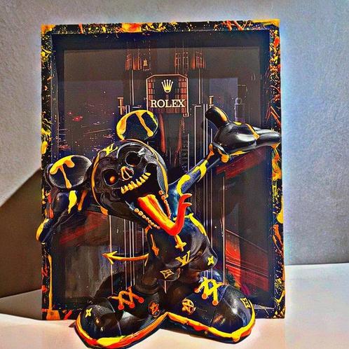 soul.arta - “Halloween Mickey 3D NEON”, Antiek en Kunst, Kunst | Schilderijen | Modern