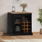 vidaXL Dressoir HALDEN met schuifdeur 80x40x80 cm massief, Huis en Inrichting, Verzenden, Nieuw