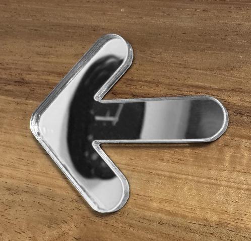 Set van 20 spiegelpijlen (3 mm dikte, zilverkleur, pmma, ze, Doe-het-zelf en Bouw, Gereedschap | Overige machines, Nieuw, Verzenden