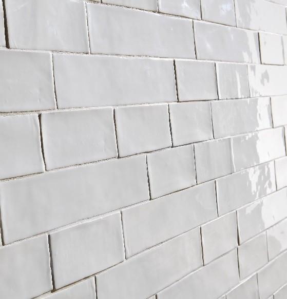 Handmade Wit Hoogglans Wandtegel / Metro tegel / 7,5 x 30 /, Doe-het-zelf en Bouw, Tegels, Ophalen of Verzenden