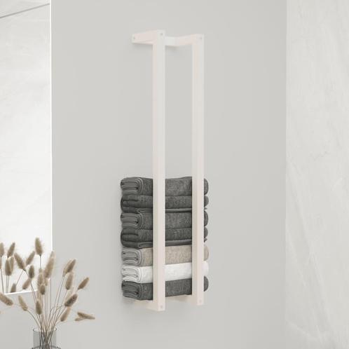 vidaXL Handdoekenrek 23x18x110 cm massief grenenhout wit, Huis en Inrichting, Badkamer | Badtextiel en Accessoires, Nieuw, Verzenden