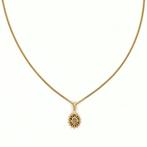 Halsketting - 18 karaat Geel goud Opaal - Diamant