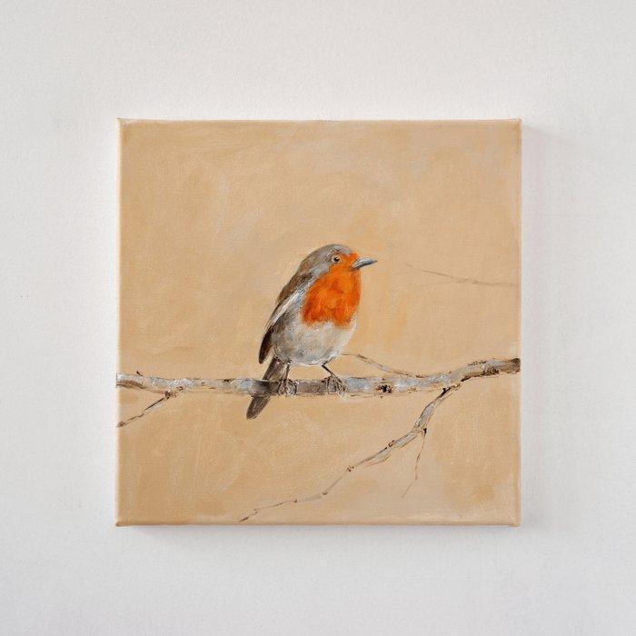 Matthieu van Riel - Roodborstje, Antiquités & Art, Art | Peinture | Moderne