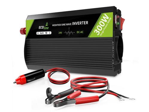 Omvormer 24V Naar 220V/230V - 300w  - Gemodificeerde Sinus, Informatique & Logiciels, Accumulateurs & Batteries, Envoi