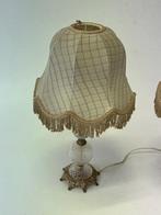 Lampe de table buffet - verre et cuivre, Antiek en Kunst