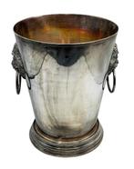 Jardinière - Verzilverd messing - Leeuwen, Antiek en Kunst